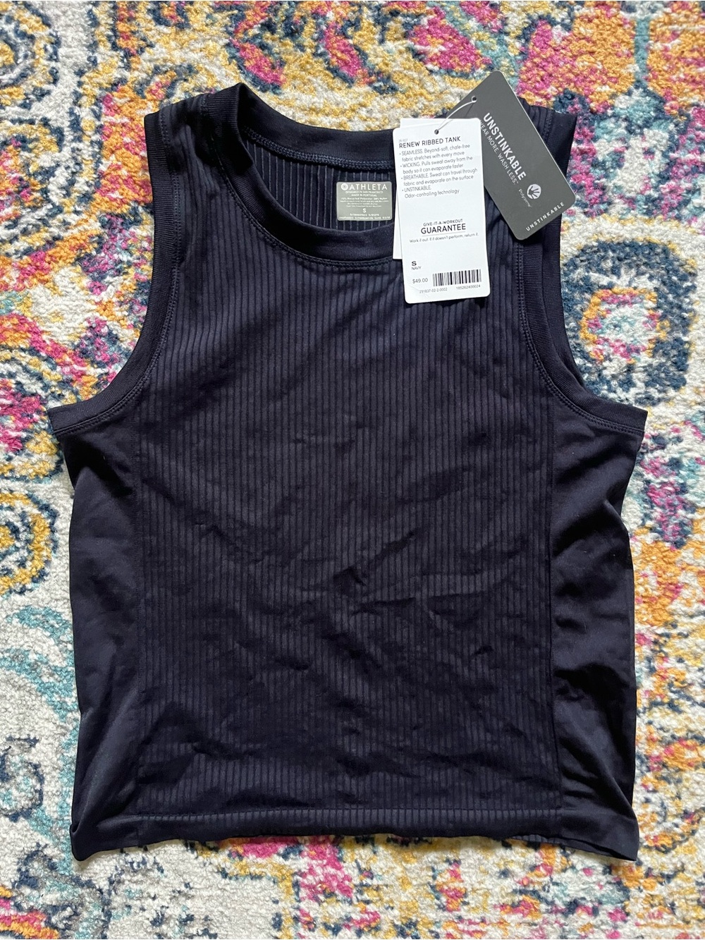 Athleta Navy Ribbed Tank Top - Women